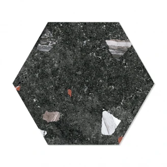 Hexagon Klinker <strong>Sonar</strong>  Svart 22x25 cm